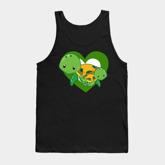 Cute Sea Turtle Heart for Turtle Lovers Tank Top by HeartsandFlags